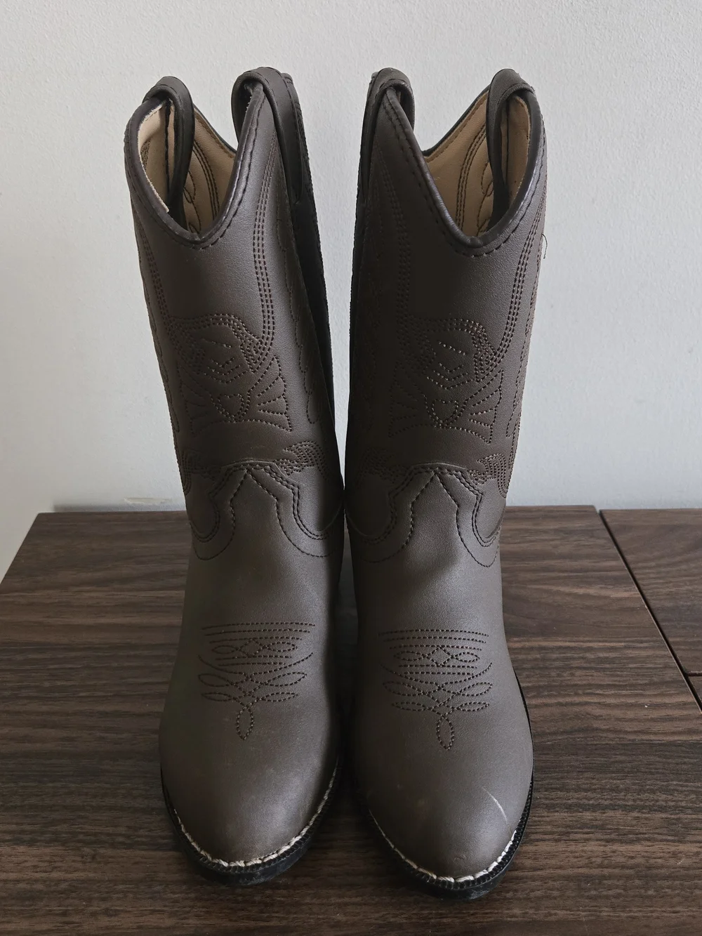 Durango Western Cowboy Boots KIDS Size 13C Dark Tan Distressed BT804